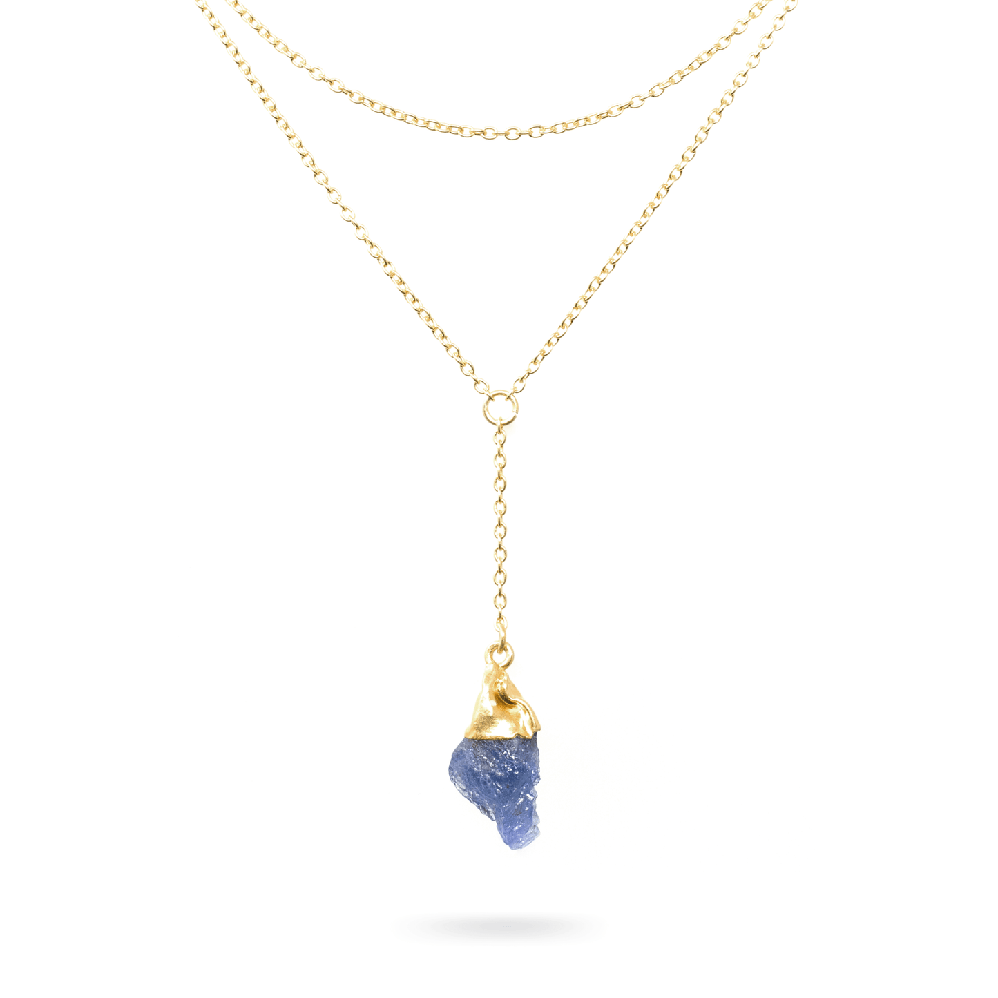 Raw Tanzanite 2-Layer 18K Gold Necklace | December Birthstone Necklaces [Handmade & Ships from Boise, ID]